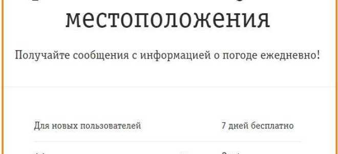 Как как подключить и отключить прогноз погоды на Билайн через смс